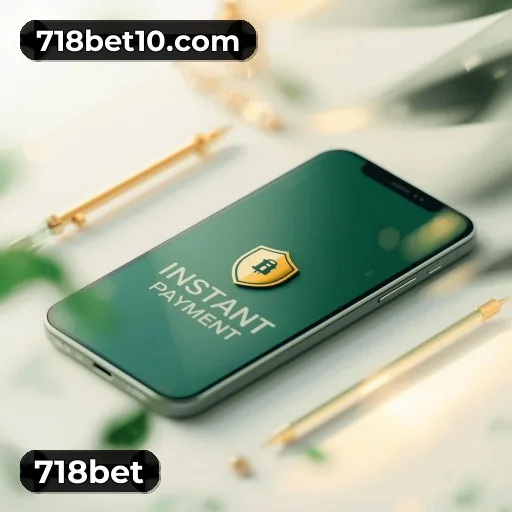 App 718bet para iOS e Android — interface mobile, login biométrico e PIX integrado